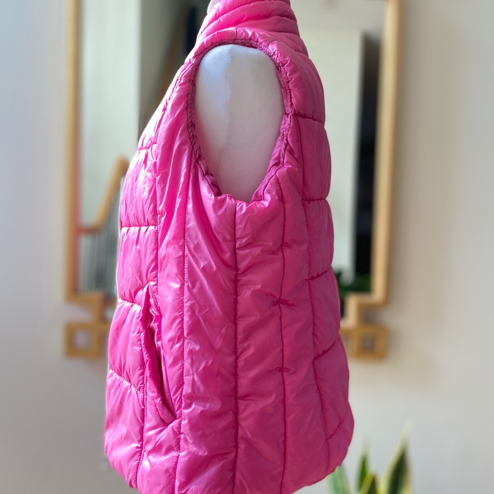 ANORAK Pink Puffer Quilted Vest sz Medium - Picture 4 of 14
